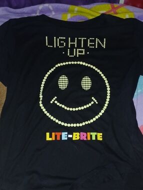 Hasbro Lite-Brite Black Tee with White Logo